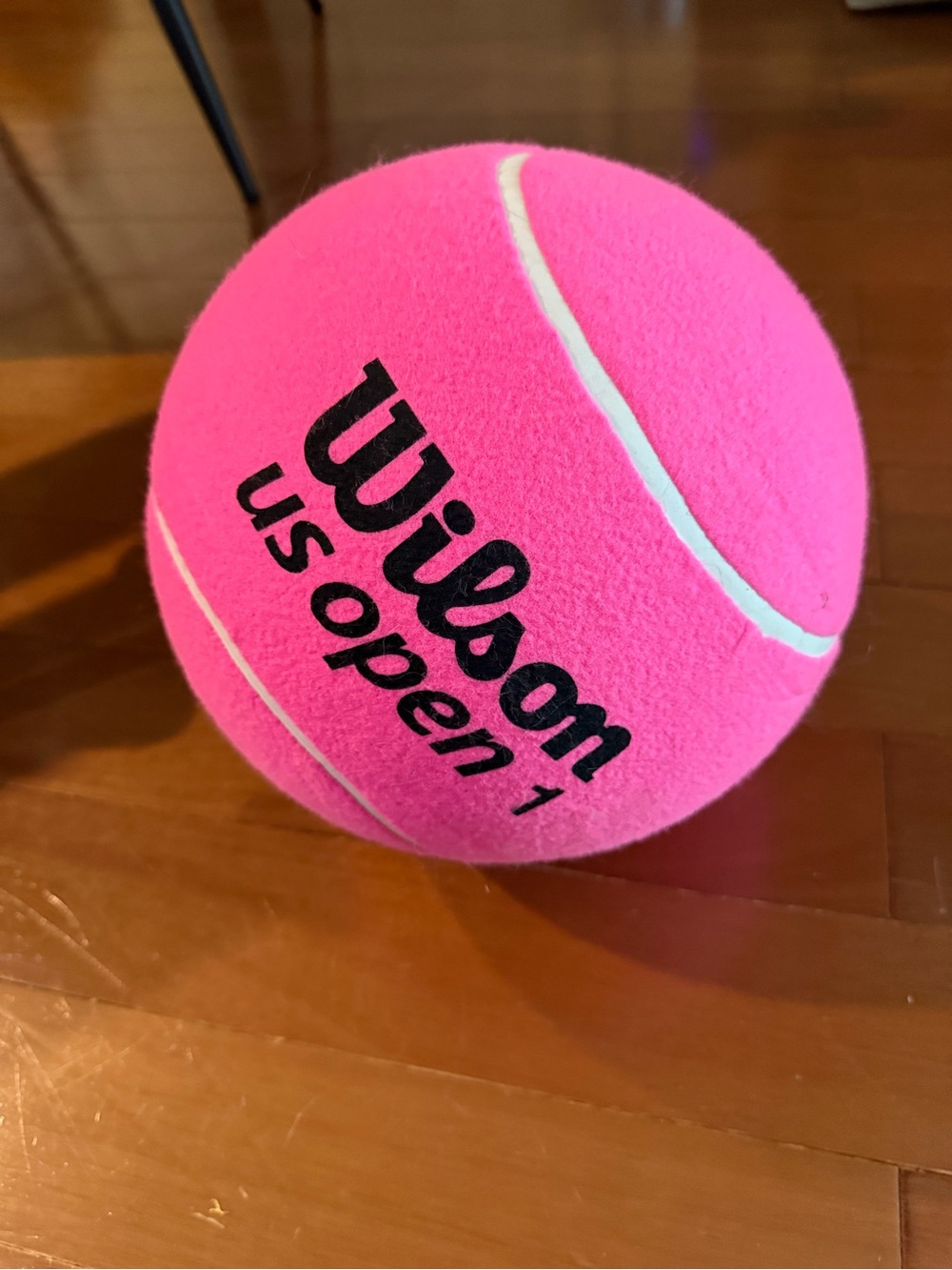 Like New Giant Wilson US Open Jumbo 10" Tennis Ball Pink
